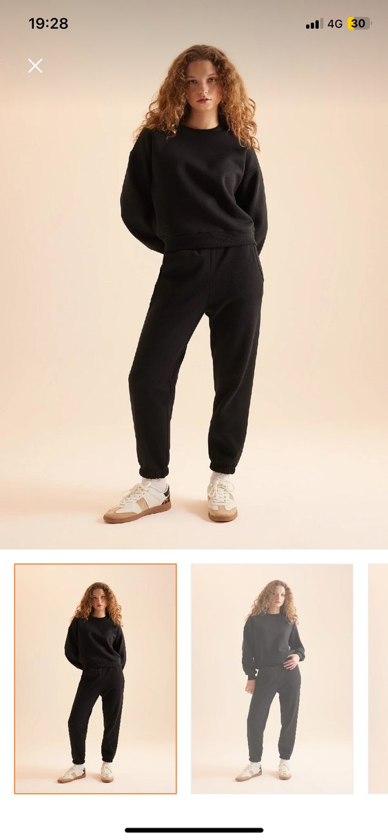 Rahat Kesim Siyah Kadın Eşofman takımı - Görsel 2