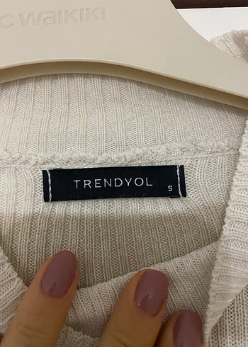 Bej Çizgili Uzun Kollu Triko Kazak - Görsel 2