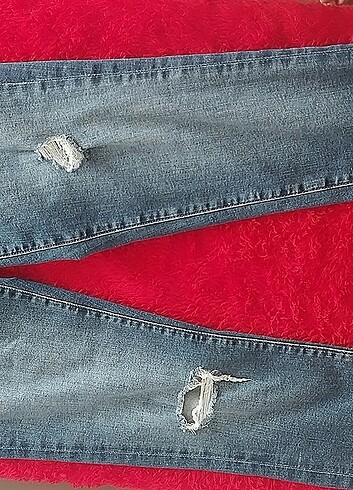 Mavi markalı 24 beden Adriana Ankle Super Skinny yırtık jeans
