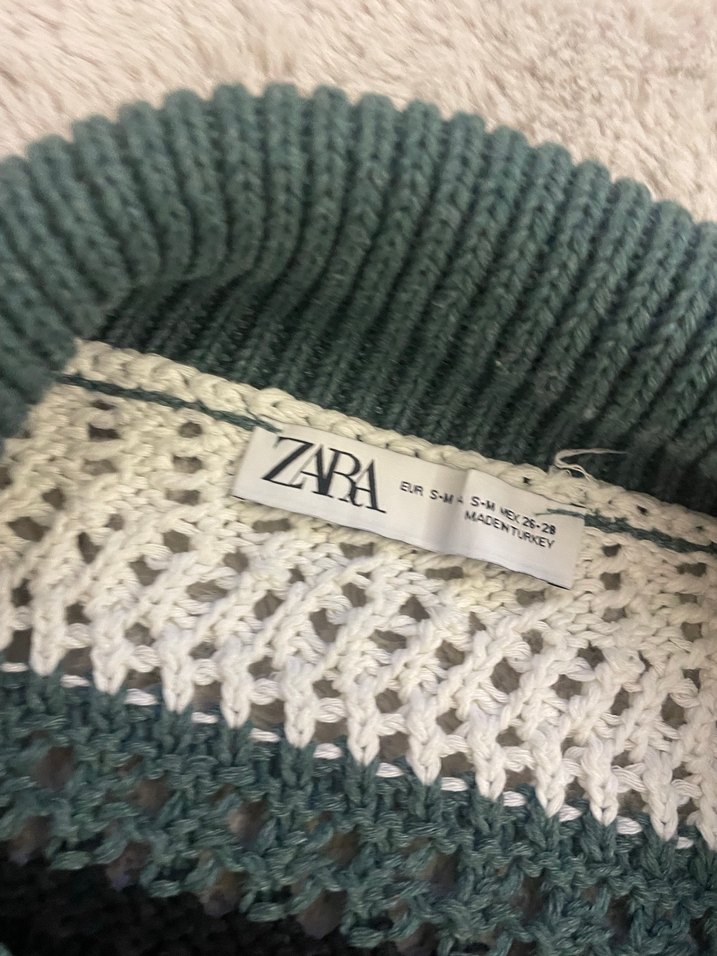 Desenli Renkli Kısa Kollu Triko Hırka - Görsel 2