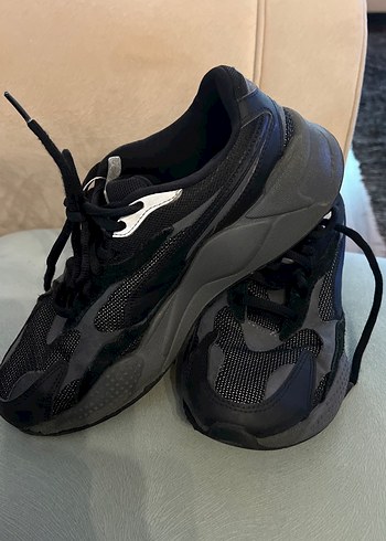 Siyah Yılan Desenli Bağcıklı Spor Ayakkabı - Görsel 2