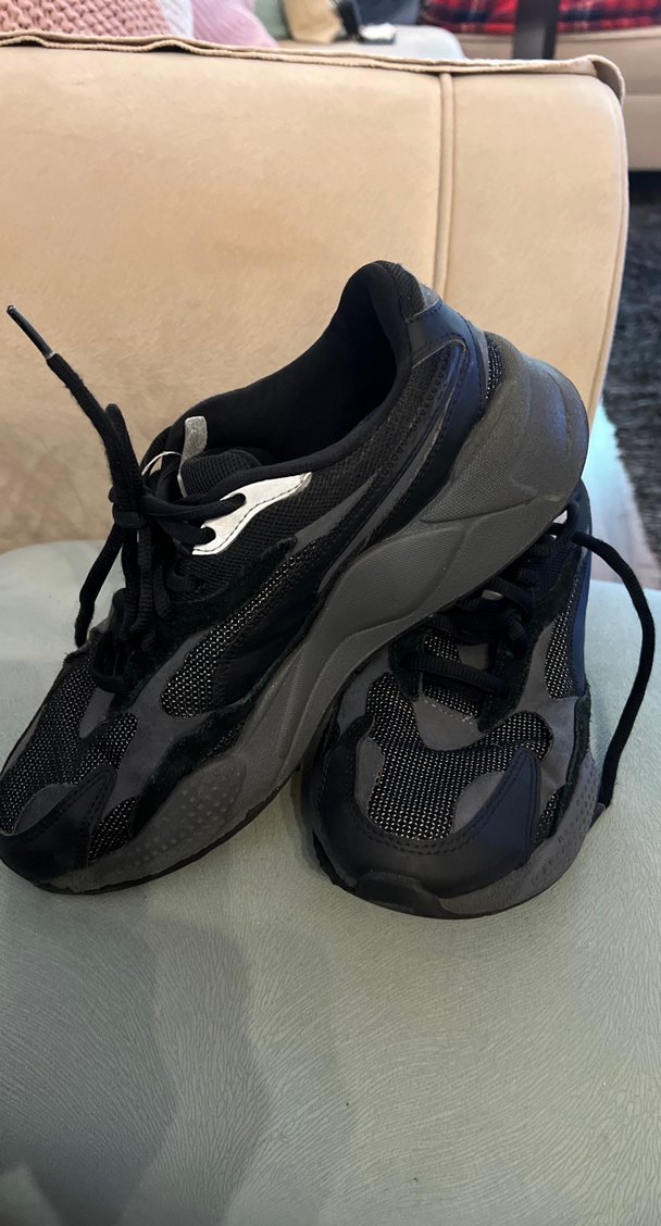 Siyah Yılan Desenli Bağcıklı Spor Ayakkabı - Görsel 2