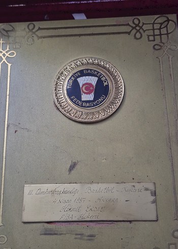 VİNTAGE BASKETBOL FEDERASYONU PLAKET - Görsel 2