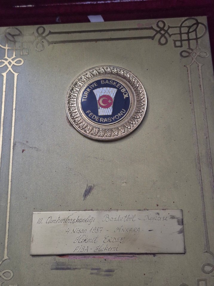 VİNTAGE BASKETBOL FEDERASYONU PLAKET - Görsel 2