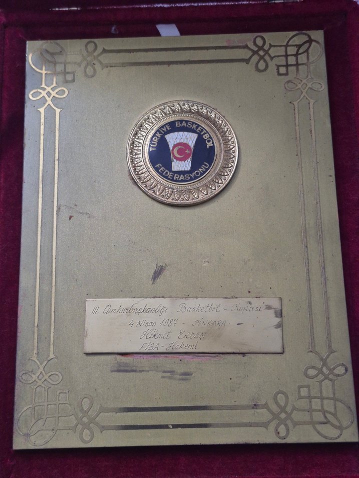 VİNTAGE BASKETBOL FEDERASYONU PLAKET - Görsel 4