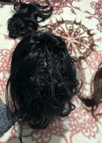 Siyah Kürklü Gotik Kadın Saç Aksesuarı - Görsel 2