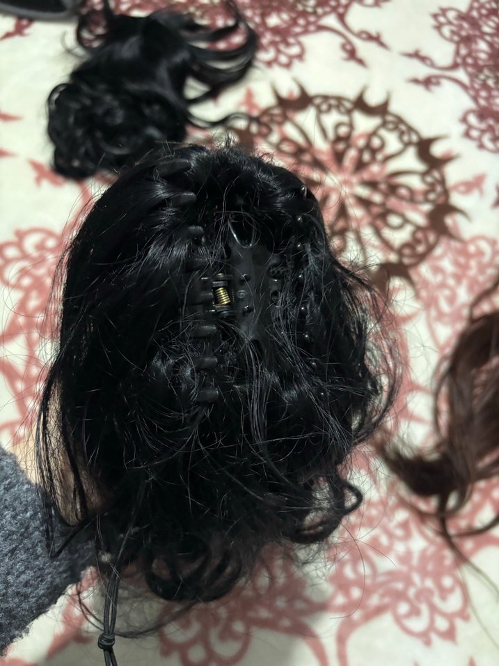 Siyah Kürklü Gotik Kadın Saç Aksesuarı - Görsel 2