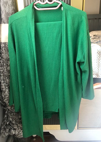 s Beden yeşil Renk Kadın Yeşil Kimono takım