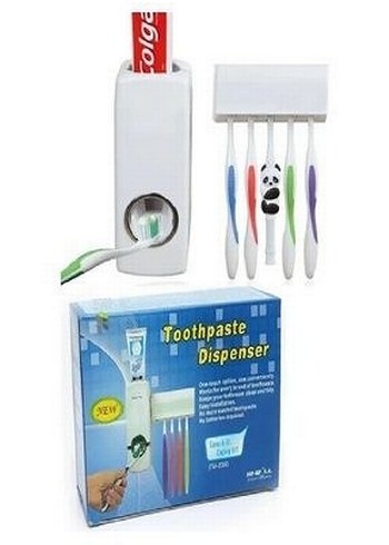 Diş Macunu Dispenserı ve 4 Diş Fırçası