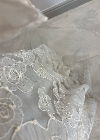 Bej Dantelli Vintage Uzun Abiye Elbise - Görsel 6