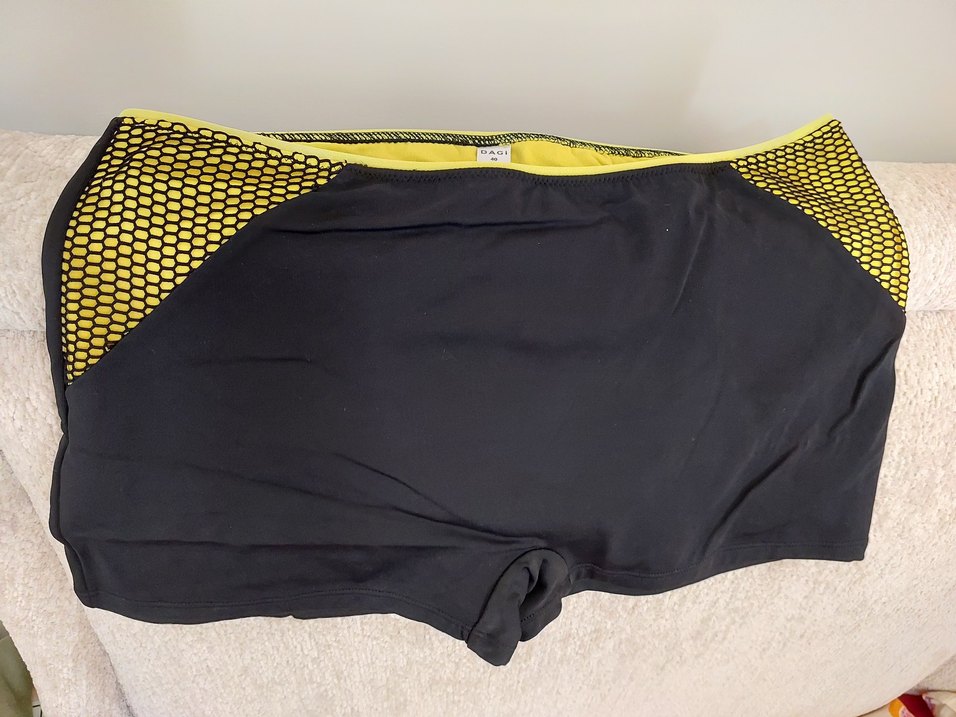 Sarı Siyah kadın tayt Mayo - Görsel 3