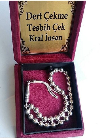 925 ayar ful gümüş tesbih orjinal özel tasarım kutulu sertifika 