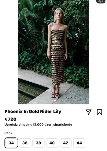 Gold Parlak Yılan Desenli Uzun Elbise