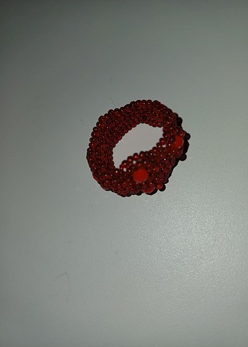  Beden bordo renk kumboncuklu bileklik ve yüzük