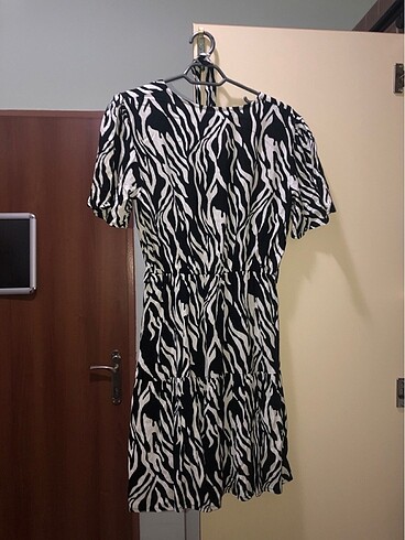 s Beden siyah Renk Zebra elbise