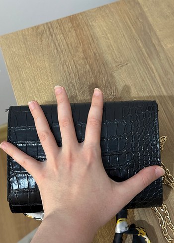 Beden siyah Renk Klasik Siyah Deri Kadın Çanta