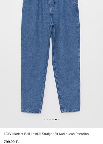LCW Modest Beli Lastikli Straight Fit Kadın Jean