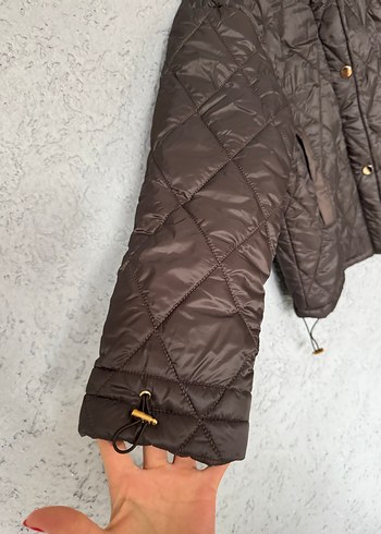 s Beden kahverengi Renk Düğmeli Kadın Kışlık Mont