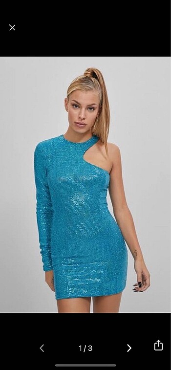Bershka payetli elbise