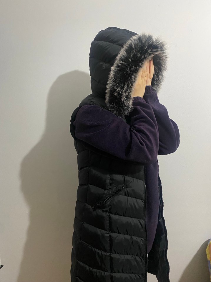 Siyah Yüksek Yakalı Kadın Şişme Yelek - Görsel 5