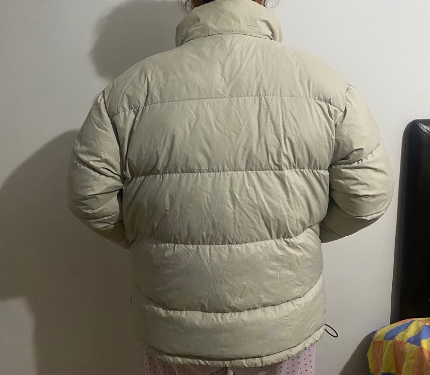 Kadın Beyaz Oversize Puff Mont - Görsel 2