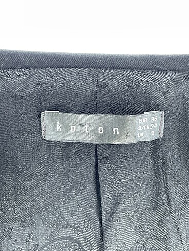36 Beden siyah Renk Koton Blazer %70 İndirimli.