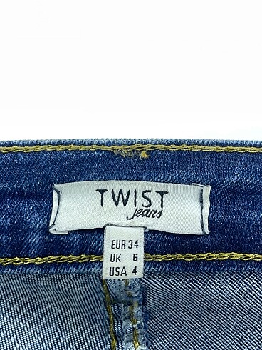 34 Beden lacivert Renk Twist Jean / Kot %70 İndirimli.
