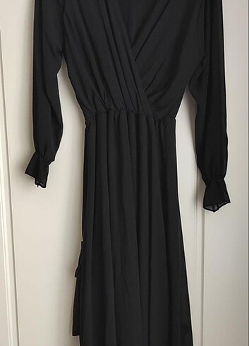 xl Beden siyah Renk Şifon elbise
