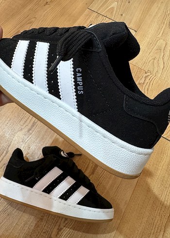 Adidas Campus Siyah Unisex Üst Kalite - Görsel 2