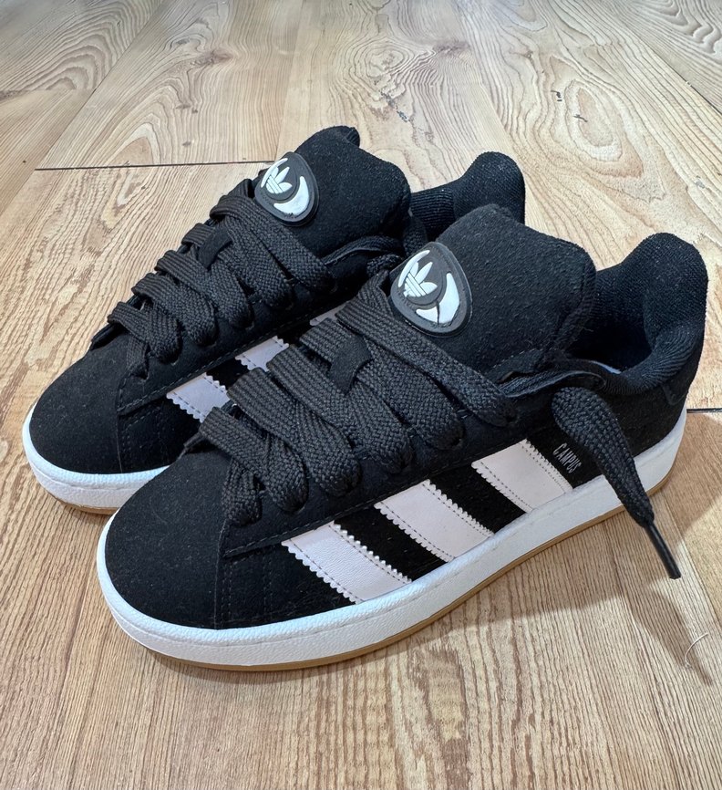 Adidas Campus Siyah Unisex Üst Kalite - Görsel 4