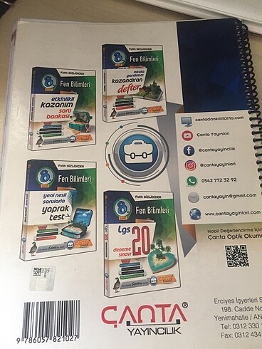  8.SINIF ÇANTA YAYINLARI DEFTER