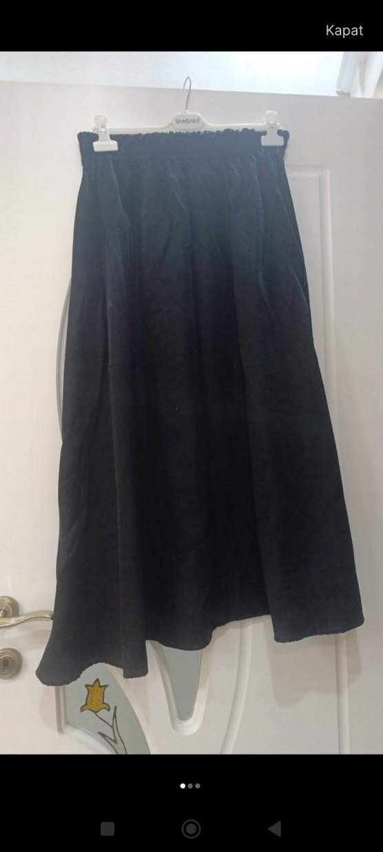 Piliseli Midi Beyaz Kadın Etek - Görsel 4