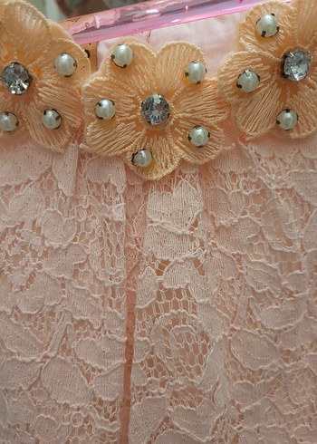 Dantel Detaylı Pembe Kız Çocuk Elbise - Görsel 5