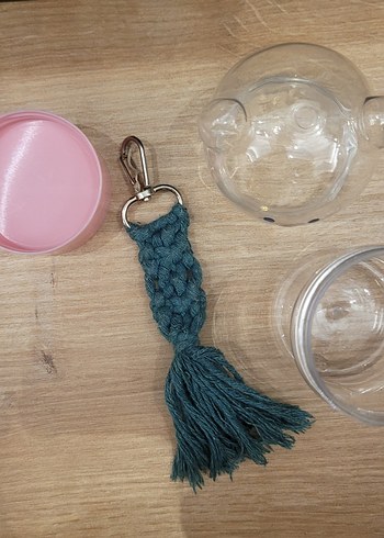 Boncuklu Bej Bohem Anahtarlık - Görsel 3