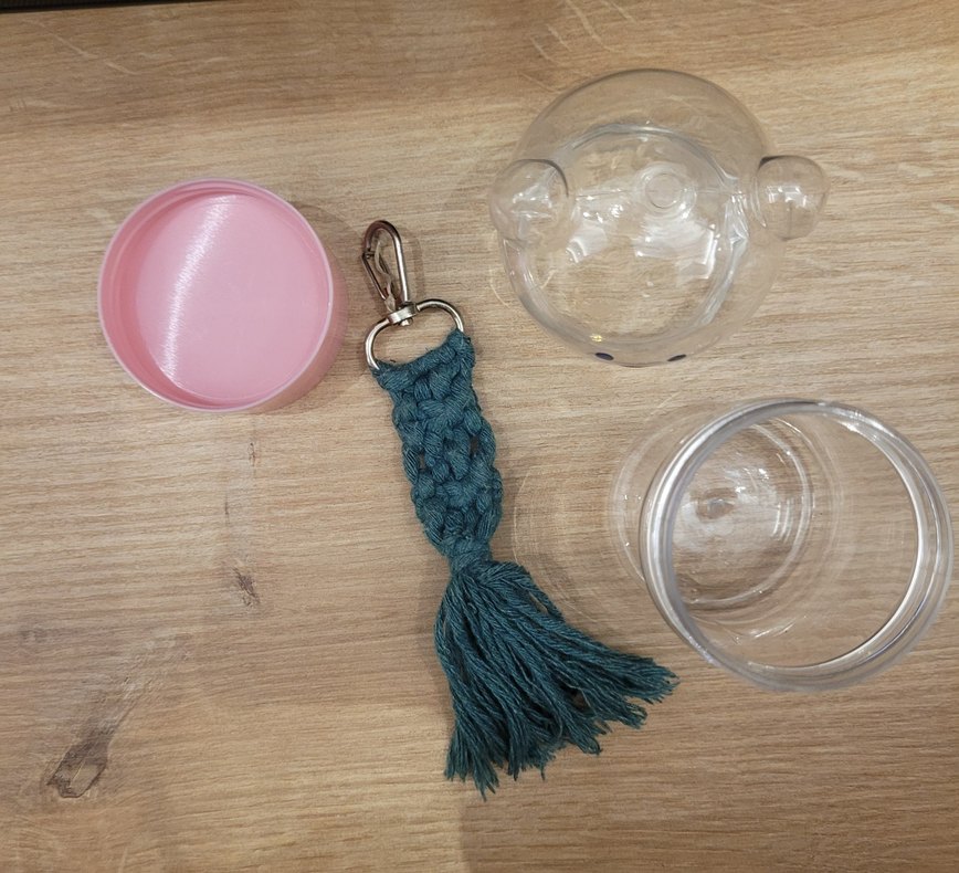 Boncuklu Bej Bohem Anahtarlık - Görsel 3