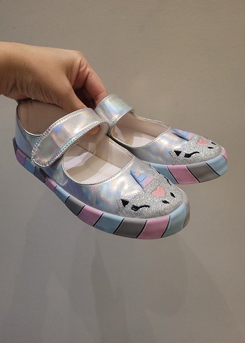 Kız Çocuk Unicorn Desenli Bantlı Babet - Görsel 5