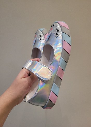 Kız Çocuk Unicorn Desenli Bantlı Babet - Görsel 4