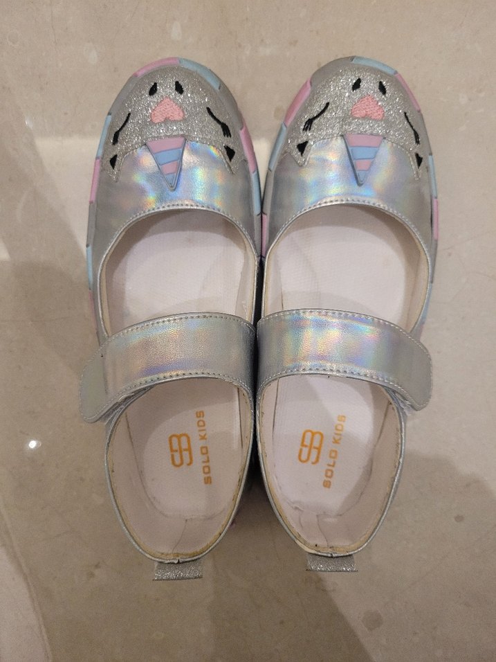 Kız Çocuk Unicorn Desenli Bantlı Babet - Görsel 2