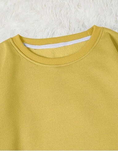 xl Beden sarı Renk Kadın Düz Oversize Sweatshirt