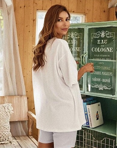 Diğer Kadın Baskılı Oversize T-shirt