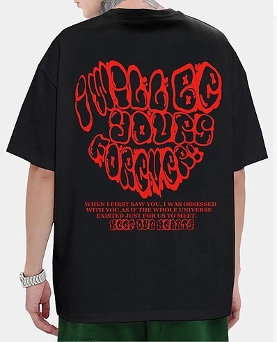 Unisex Baskılı Oversize T-shirtğ