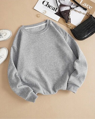 Kadın Düz Oversize Sweatshirt