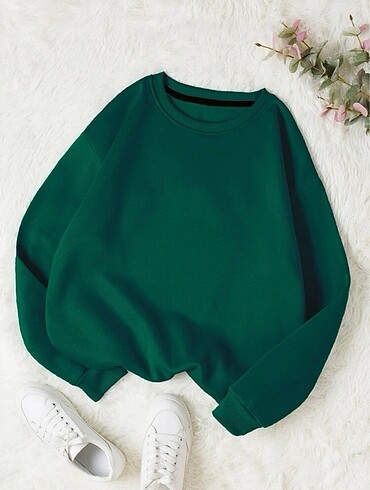 Kadın Düz Oversize Sweatshirt