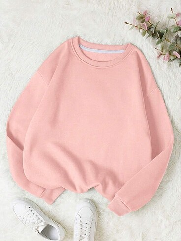 Kadın Düz Oversize Sweatshirt