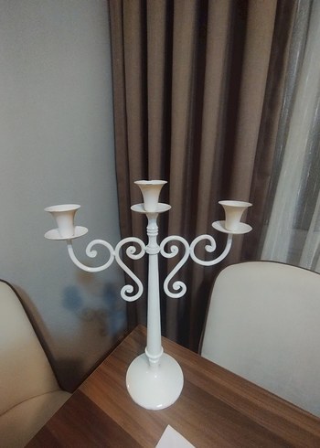 Ikea Beyaz Metal 3 Kollu Samdan