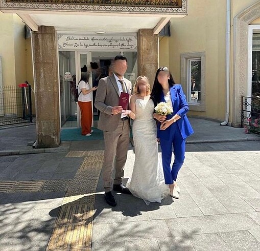 m Beden beyaz Renk Nikah elbisesi