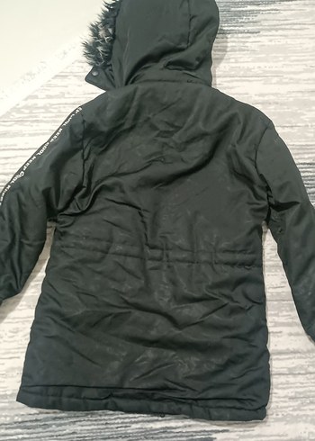 Siyah Kürklü Kışlık erkek çocuk Mont - Görsel 3