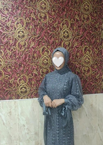 Abiye Uzun Kollu füme Bohem Abiye Elbise