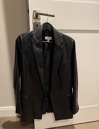 twist deri blazer ceket S / XS uyumlu beden