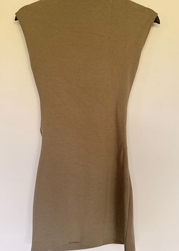 Zara Bej Kolsuz Drapeli Elbise Zara